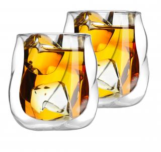 Zestaw 2 szklanek z podwójną ścianką do whisky Ezno Vialli Design 320 ml