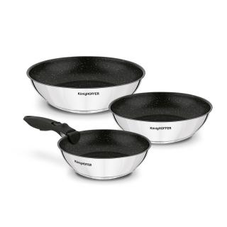 Zestaw 3 patelni głębokich z odpinaną rączką Colate Konighoffer 20,24,28 cm