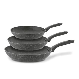 Zestaw 3 patelni marmurowych non-stick na indukcję Greys Marble Konighoffer 20/24/28 cm