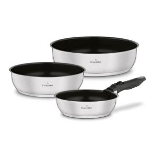 Zestaw 3 patelni z odpinaną rączką Susvid Starke Pro 20,24,28 cm