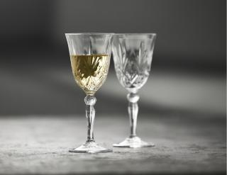 Zestaw 4 kieliszków do białego wina szkło kryształowe Melodia Lyngby Glas 270 ml