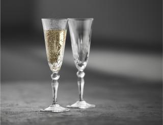 Zestaw 4 kieliszków do szampana szkło kryształowe Melodia Lyngby Glas 160 ml