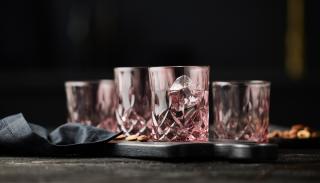 Zestaw 4 szklanek do whisky Sorrento Różowe Lyngby Glas 320 ml