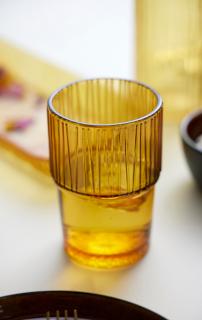 Zestaw 4 sztuk szklanek do wody Kusintha Amber BITZ 380 ml