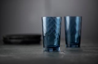 Zestaw 4 wysokich szklanek Vienna Niebieskie Vienna 400 ml