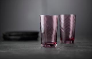 Zestaw 4 wysokich szklanek Vienna Różowe Vienna 400 ml
