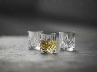 Zestaw 6 kieliszków do shotów szkło kryształowe Melodia Lyngby Glas 80 ml