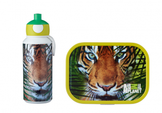 Zestaw dziecięcy bidon i lunchbox Campus Animal Planet Tiger Mepal 750 ml