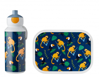 Zestaw dziecięcy bidon i lunchbox Campus Jungle Mepal 750 ml