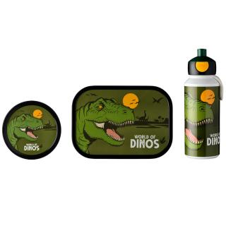 Zestaw dziecięcy bidon, lunchbox i pudełko na owoce Campus Dino Mepal