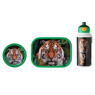 Zestaw dziecięcy bidon, lunchbox i pudełko na owoce Campus Wild Tiger Mepal