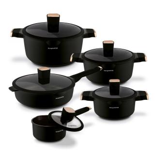 Zestaw garnków na indukcję non-stick Black Rose Konighoffer 10-elementowy