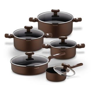 Zestaw garnków z powłoką ceramiczną na indukcję Reno Konighoffer 10-elementowy