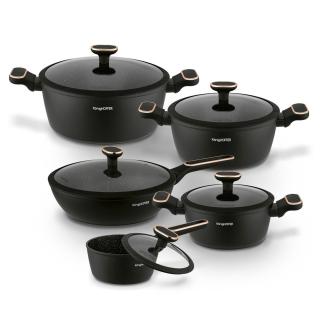 Zestaw garnków z powłoką non-stick na indukcję Lotte Rose Gold Konighoffer 10-elementowy