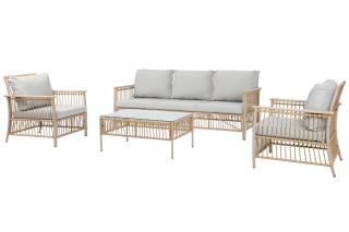 Zestaw mebli ogrodowych technorattanowych Sycylia Beige/Beige