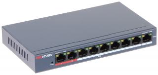 DS-3E0109P-E/M 8 portowy switch PoE 1x Uplink Ochrona przed przepięciami Hikvision