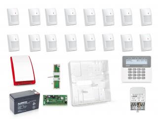 Duży bezprzewodowy zestaw Satel Perfecta 32-WRL, 16 czujek MPD-300 Powiadomienia