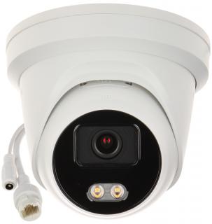 Kamera kopułowa IP DS-2CD2327G1-L 2 Mpix ColorVu Hikvision Obraz FullHD, Oświetlacze LED, MicroSD, Kąt 89deg;