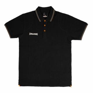 KOSZULKA ESSENTIAL POLO SPALDING - czarny/srebrny