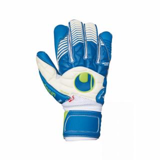 RĘKAWICE AQUASOFT OUTDRY UHLSPORT - biały/niebieski/neonowy zielony