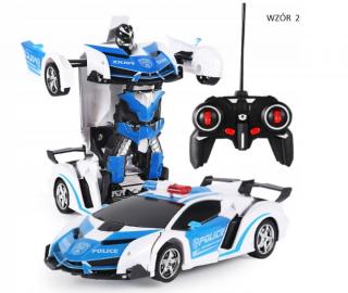 ROBOT AUTO 2w1 TRANSFORMACJA STEROWANY PILOTEM POLICJA - WZÓR 2