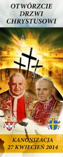 14. Dekoracja, baner Kanonizacja Jana Pawła II