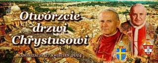 16. Dekoracja, baner Kanonizacja Jana Pawła II
