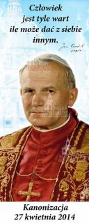 8. Dekoracja, baner Kanonizacja Jana Pawła II