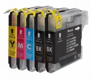 5x Tusz Do Brother LC-980 LC-1100 24/12ml CMYK