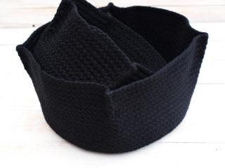 Koszyk tekstylny czarny - 2 rozmiary