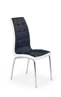 Krzesło K186 Chrom/Czarno/Białe Ekoskóra