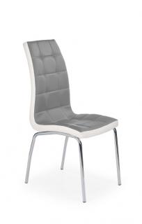 Krzesło K186  Chrom/Popielato/Biały
