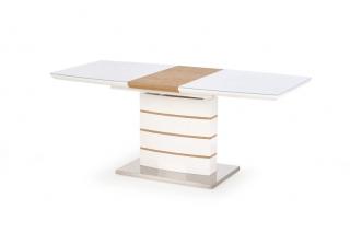 Stół Rozkładany TORONTO (180-140)x80 Biały/Dąb Złoty
