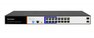 SPEM016B-2F SWITCH ZARZĄDZALNY INTERNEC 18 portów /  2 SFP + 16 PoE / RACK