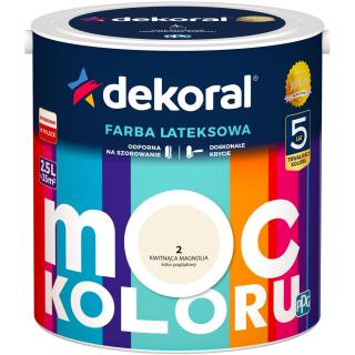 Farba Lateksowa Moc Koloru Kwitnąca Magnolia 2,5l Dekoral