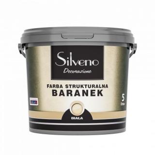 Farba Strukturalna Baranek Biała 5L Silveno