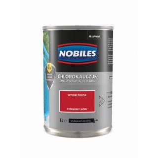 Chlorokauczuk do metalu i betonu 1L Czerwony jasny NOBILES