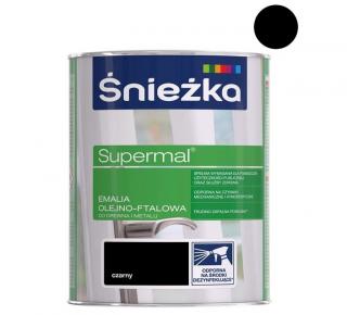 Emalia Olejno-Ftalowa SUPERMAL czarna 0,8L ŚNIEŻKA