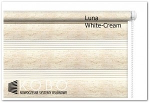 Roleta balkonowa 'Dzień-Noc' 68x215cm WHITE-CREAM Mini Luna KOBO