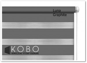 Roleta 'Dzień-Noc' 43x150cm GRAPHITE Mini Luna KOBO