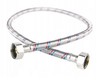 Wąż przyłączeniowy INOX 80cm 1/2"x1/2" GW w oplocie