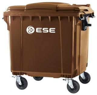 Pojemnik na odpady 1100l ESE Brązowy