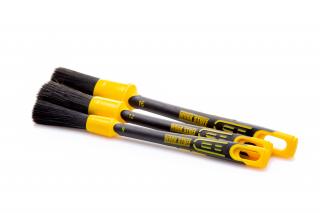 Work Stuff Detailing Brush Rubber Black Set – zestaw trzech pędzelków detailingowych