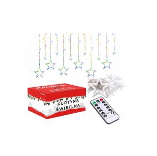 Kurtyna LED Gwiazdy Multikolor z Pilotem CD002-138  KOLOROWE