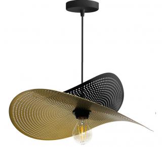 LAMPA APP1472-1CP CZARNA/STARE ZŁOTO SUFITOWA WISZĄCA