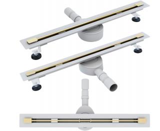 Odpływ Liniowy REA NEO ULTRA SLIM PRO Złoty Szczotkowany 70