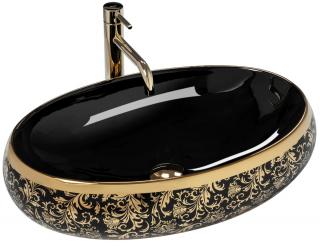 UMYWALKA REA MERYL BLACK / GOLD - NABLATOWA  60x40,5cm