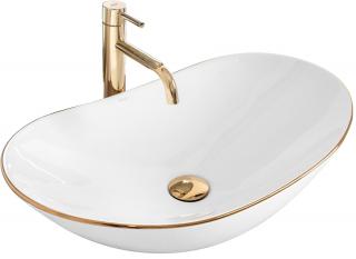 UMYWALKA REA ROYAL WHITE GOLD EDGE - NABLATOWA 62,5x36cm
