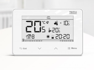 Tech ST-293V3 przewodowy regulator podtynkowy biały