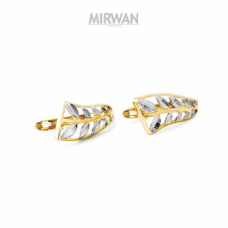 Złote kolczyki w kształcie liści MIRWAN.PL